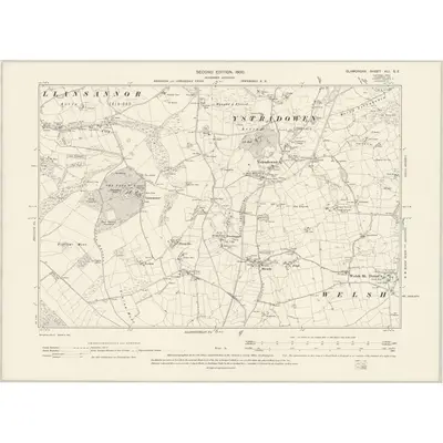 1897 Map of Glamorgan XLI.SE, 1900 Print