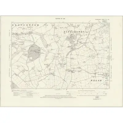 1914 Map of Glamorgan XLI.SE, 1921 Print