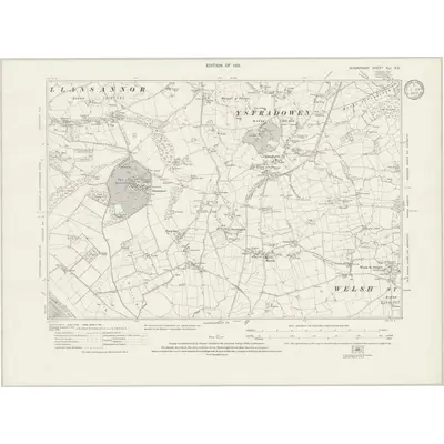 1914 Map of Glamorgan XLI.SE, 1933 Print