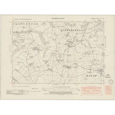 1947 Map of Glamorgan XLI.SE, 1949 Print