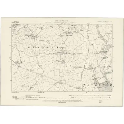1897 Map of Glamorgan XLI.SW, 1900 Print