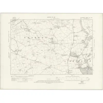 1914 Map of Glamorgan XLI.SW, 1921 Print