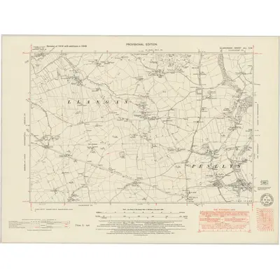 1948 Map of Glamorgan XLI.SW, 1951 Print
