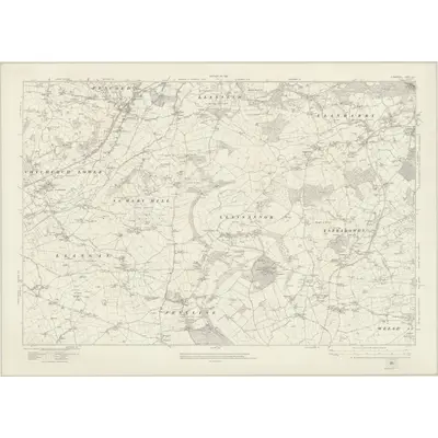 1914 Map of Glamorgan XLI, 1921 Print