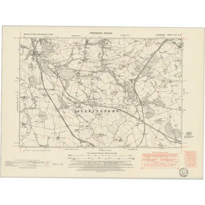 1948 Map of Glamorgan XLII.NE, 1951 Print