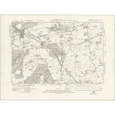 1914 Map of Glamorgan XLII.NW, 1921 Print