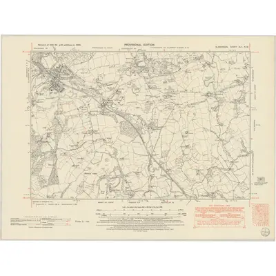 1948 Map of Glamorgan XLII.NW, 1951 Print