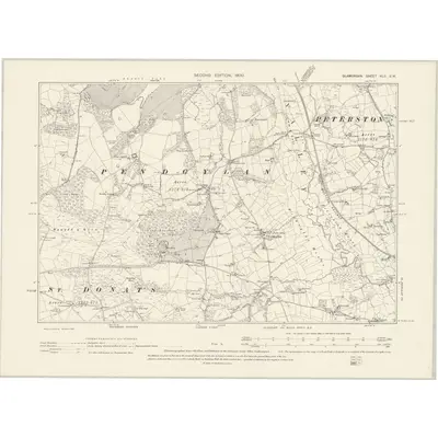 1898 Map of Glamorgan XLII.SW, 1900 Print