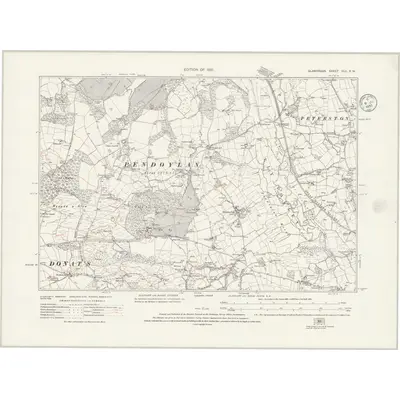 1914 Map of Glamorgan XLII.SW, 1935 Print