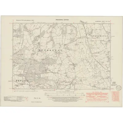 1947 Map of Glamorgan XLII.SW, 1949 Print