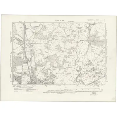 1915 Map of Glamorgan XLIII.NE, 1922 Print