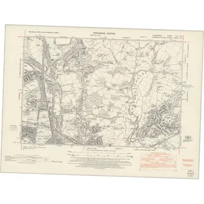 1948 Map of Glamorgan XLIII.NE, 1952 Print
