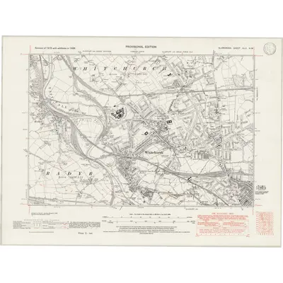 1938 Map of Glamorgan XLIII.NW, 1947 Print