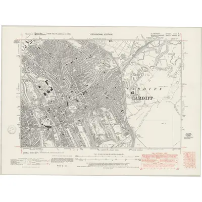 1938 Map of Glamorgan XLIII.SE, 1947 Print