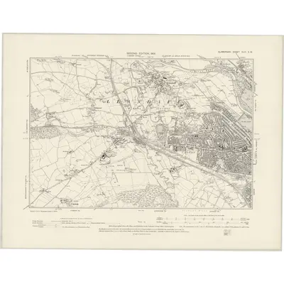 1898 Map of Glamorgan XLIII.SW, 1901 Print