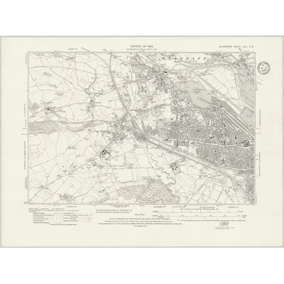 1915 Map of Glamorgan XLIII.SW, 1935 Print