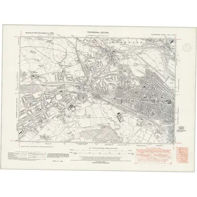 1938 Map of Glamorgan XLIII.SW, 1947 Print