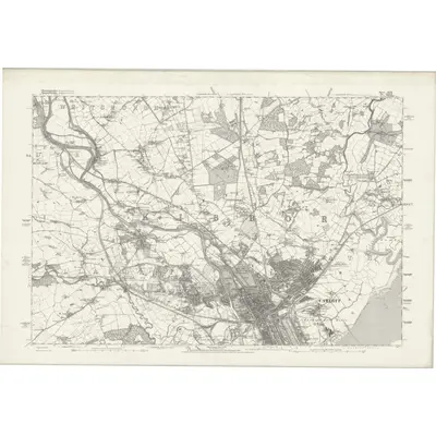 1875 Map of Glamorgan XLIII, 1886 Print