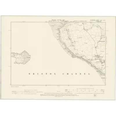 1897 Map of Glamorgan XLIV.NW, 1900 Print