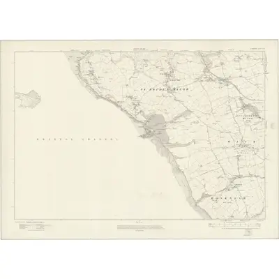 1914 Map of Glamorgan XLIV, 1921 Print