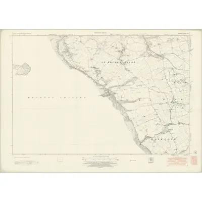 1947 Map of Glamorgan XLIV, 1951 Print