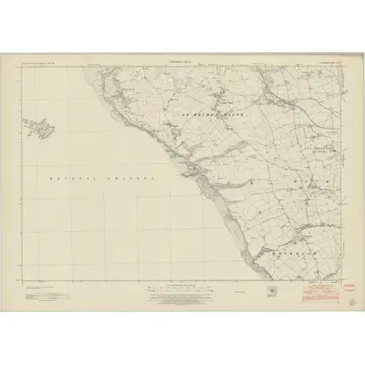 1947 Map of Glamorgan XLIV, 1953 Print