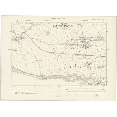1897 Map of Glamorgan XLIX.NE, 1900 Print