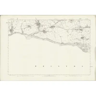 1877 Map of Glamorgan XLIX, 1884 Print
