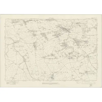 1914 Map of Glamorgan XLV, 1921 Print