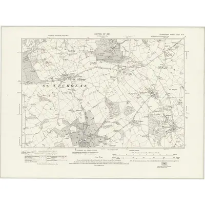 1915 Map of Glamorgan XLVI.NE, 1931 Print