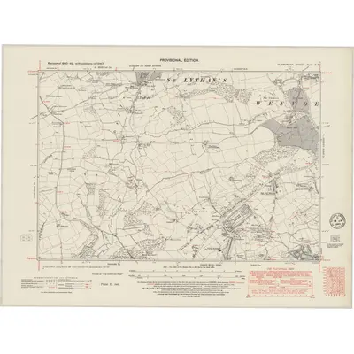 1947 Map of Glamorgan XLVI.SE, 1949 Print