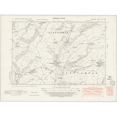 1947 Map of Glamorgan XLVI.SW, 1949 Print