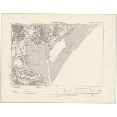 1898 Map of Glamorgan XLVII.NE, 1901 Print