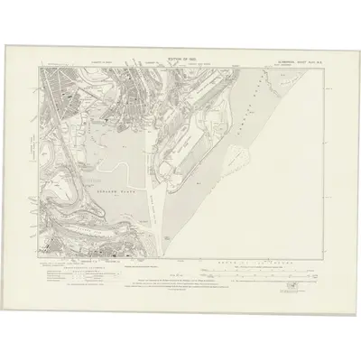 1915 Map of Glamorgan XLVII.NE, 1922 Print