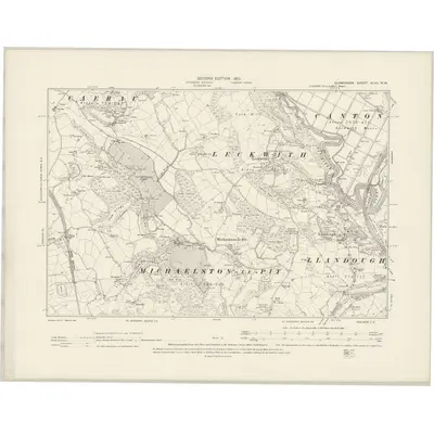 1898 Map of Glamorgan XLVII.NW, 1901 Print