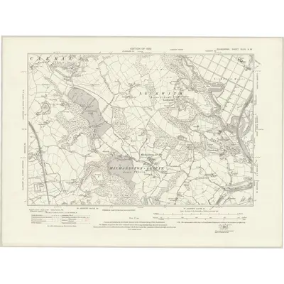 1915 Map of Glamorgan XLVII.NW, 1922 Print