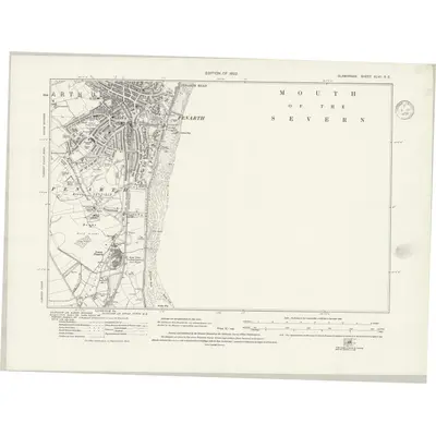 1915 Map of Glamorgan XLVII.SE, 1936 Print