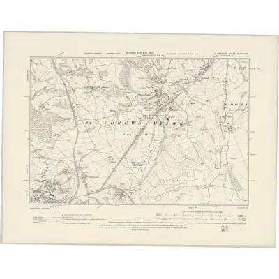 1898 Map of Glamorgan XLVII.SW, 1901 Print