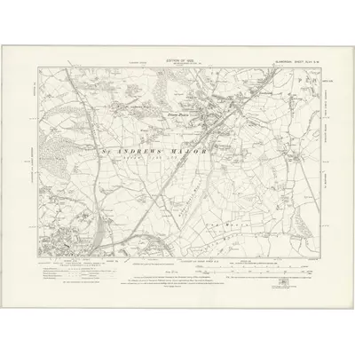 1915 Map of Glamorgan XLVII.SW, 1922 Print