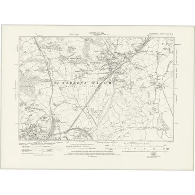 1915 Map of Glamorgan XLVII.SW, 1931 Print