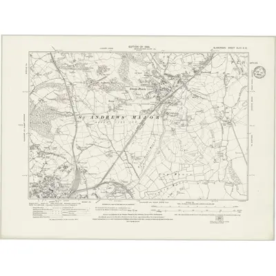 1915 Map of Glamorgan XLVII.SW, 1934 Print