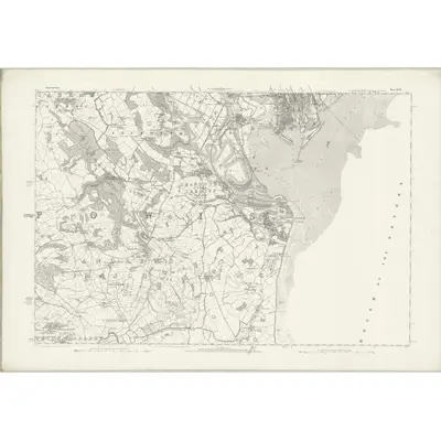 1878 Map of Glamorgan XLVII, 1885 Print
