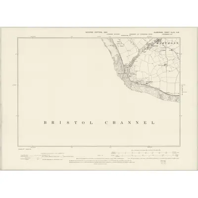 1897 Map of Glamorgan XLVIII.NE, 1900 Print