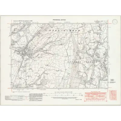 1938 Map of Glamorgan XV.NE, 1946 Print