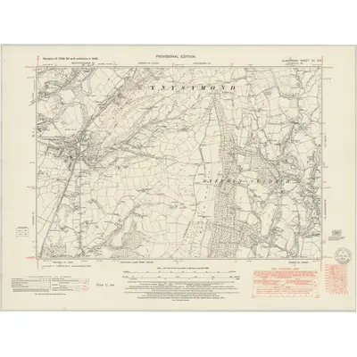 1948 Map of Glamorgan XV.NE, 1951 Print