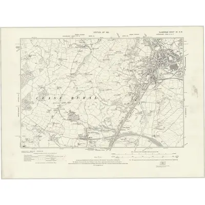 1913 Map of Glamorgan XV.NW, 1921 Print