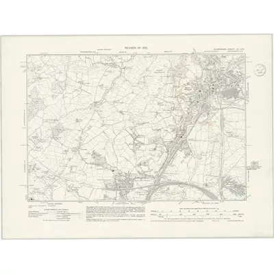 1935 Map of Glamorgan XV.NW, 1940 Print