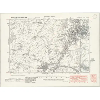 1938 Map of Glamorgan XV.NW, 1946 Print