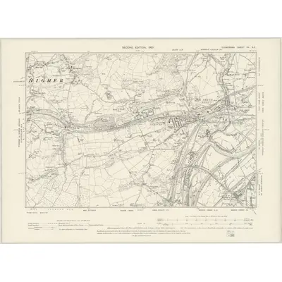 1897 Map of Glamorgan XV.SE, 1900 Print