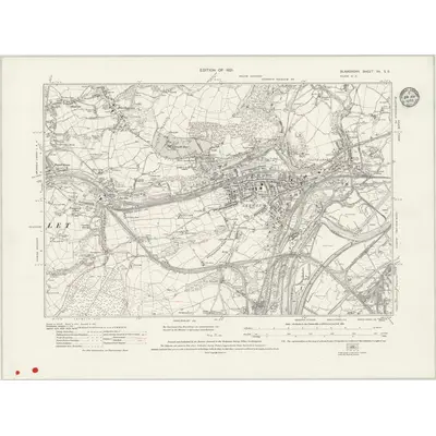 1914 Map of Glamorgan XV.SE, 1935 Print